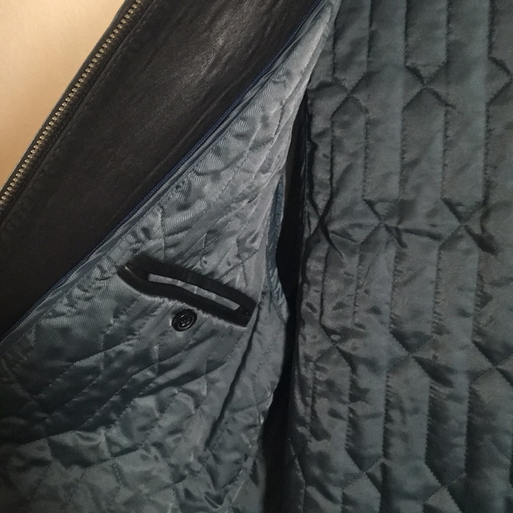 Cole Haan Men’s Genuine Leather Jacket with Liner - Picture 3 of 7